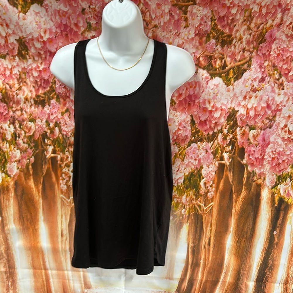 Victoria’s Secret PINK Black Racerback Tank Top Woman’s Size Small